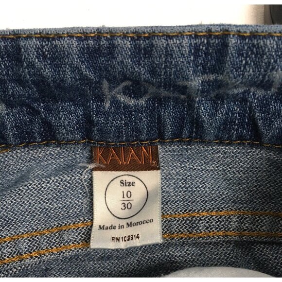 Katan Womens Embroidered Butterfly Jeans Size 10 - Picture 4 of 12